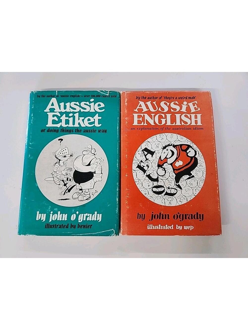Aussie English And Aussie Etiket Hardcover Books By John O'Grady 1965 1971